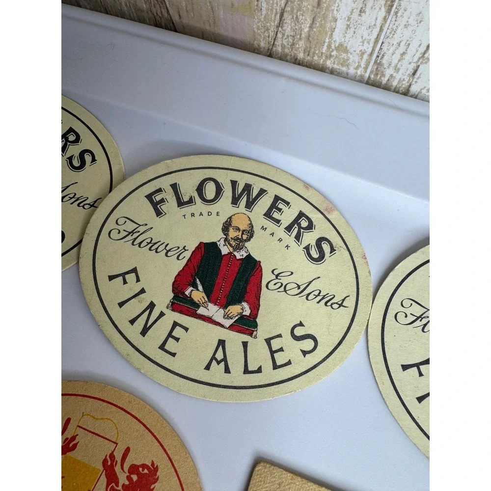 Vintage Beer Coaster Lot 13pc Hackerbrau Spaten Fine Ales Skol Lowengarten